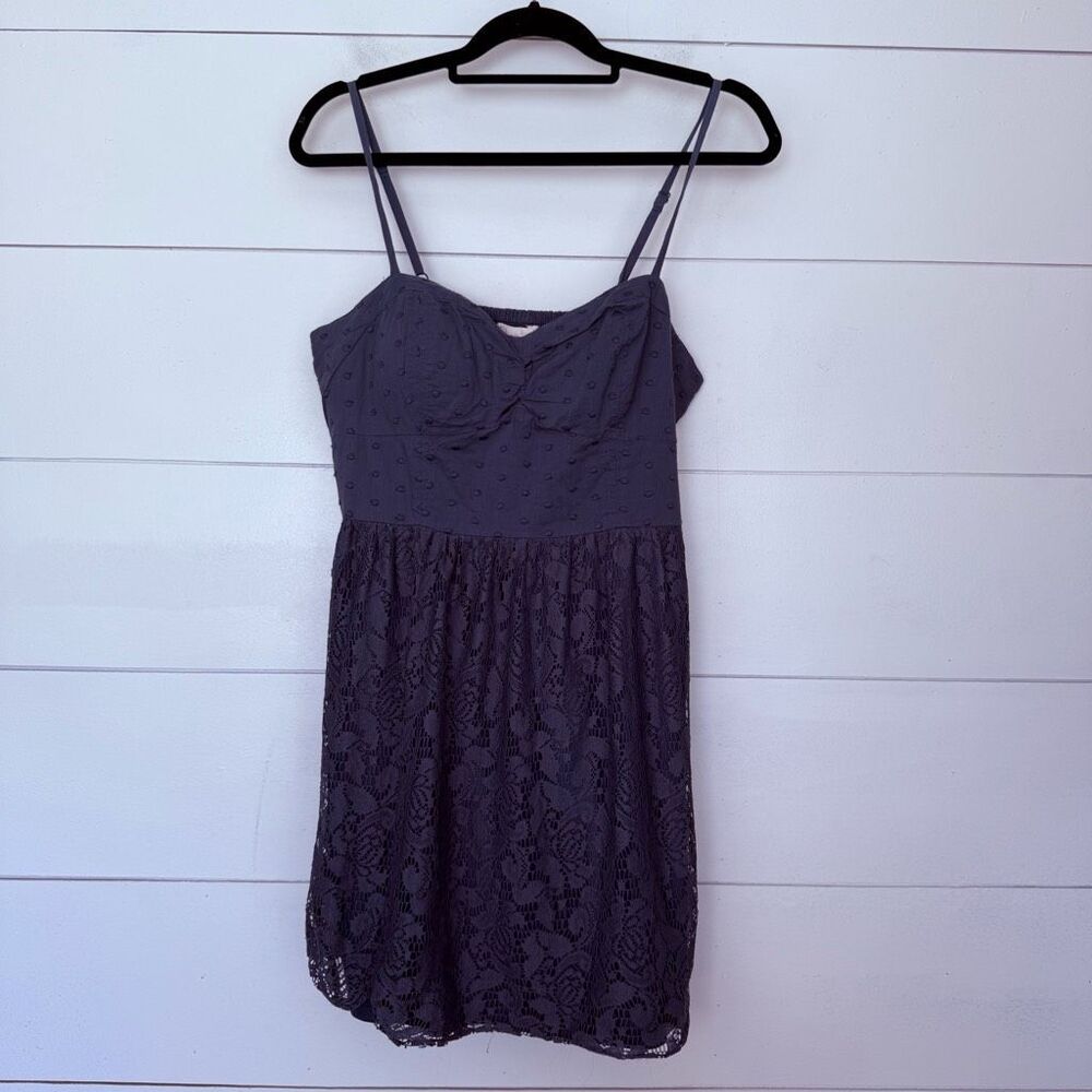American Eagle Women’s Large Blue Babydoll Lace Y2K 2000s Dress